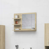 Vidaxl badkamerspiegel 60x10,5x45 cm bewerkt hout sonoma eikenkleurig