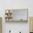 Vidaxl badkamerspiegel 90x10,5x45 cm bewerkt hout sonoma eikenkleurig