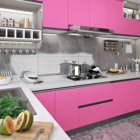 Vidaxl Möbelöl Selbstadhäsiv 500 x 90 cm PVC High Gloss Pink