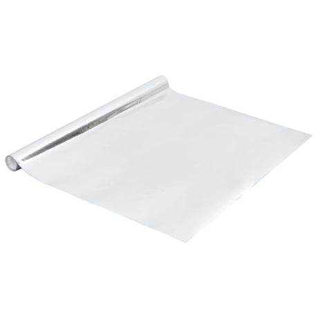 Vidaxl Möbelöl Selbstadhäsiv 500 x 90 cm PVC High Gloss Silber gefärbt