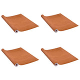 VIDAXL TOR FILLE SELBST SCHEIBEN 4 ST 210 x 90 cm PVC Light Oak -Colored