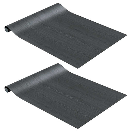 VidaXL Möbelfolien selbstklebend 2 Stück 500x90 cm PVC dunkel holzfarben