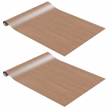 Vidaxx Möbelfolien selbstklebend 2 Stück 500x90 cm PVC hell eichefarben