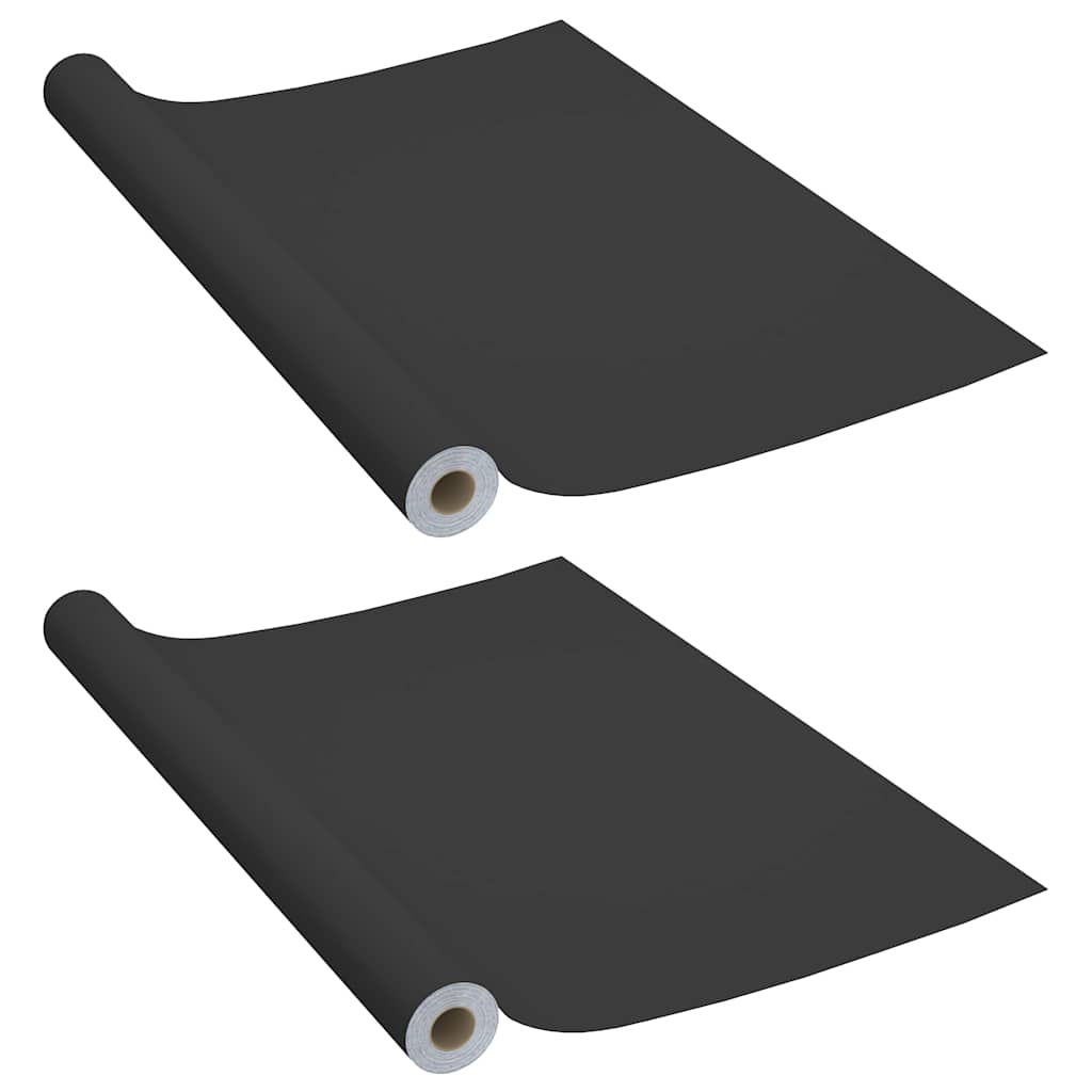 Vidaxl Möbelöle Selbstadhäsiv 2 ST 500x90 cm PVC Schwarz