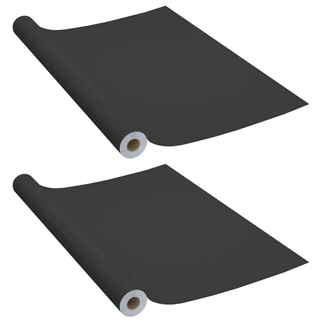 Vidaxx Möbelfolien selbstklebend 2 Stück 500x90 cm PVC schwarz