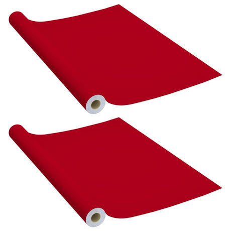 Vidaxx Möbelfolien selbstklebend 2 Stück 500x90 cm PVC rot