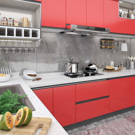 Vidaxx Möbelfolien selbstklebend 2 Stück 500x90 cm PVC rot