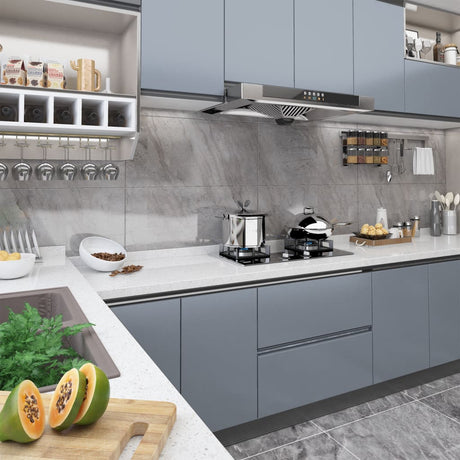 Vidaxx Möbelfolien selbstklebend 2 Stück 500x90 cm PVC grau