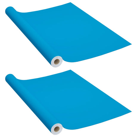 VidaXL Möbelfolien selbstklebend 2 Stk. 500x90 cm PVC Azurblau