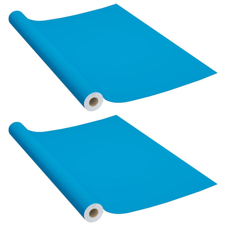 VidaXL Möbelfolien selbstklebend 2 Stk. 500x90 cm PVC Azurblau