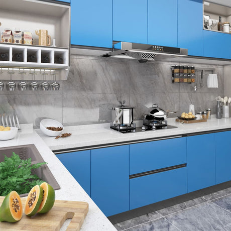 VidaXL Möbelfolien selbstklebend 2 Stk. 500x90 cm PVC Azurblau