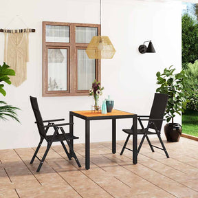 Vidaxl 3-delige tuinset zwart en bruin