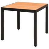 Vidaxl 5-delige tuinset pvc-rattan zwart en bruin