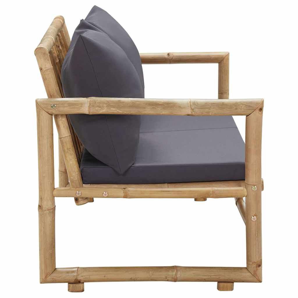 Vidaxl tuinbank met kussens 115 cm bamboe