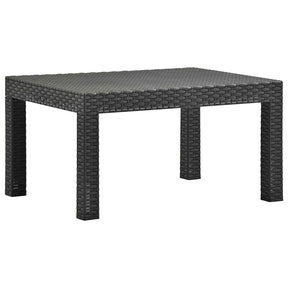 Vidaxl tuintafel 58x58x41 cm pp rattan antracietkleurig