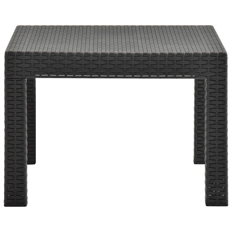 Vidaxl tuintafel 58x58x41 cm pp rattan antracietkleurig