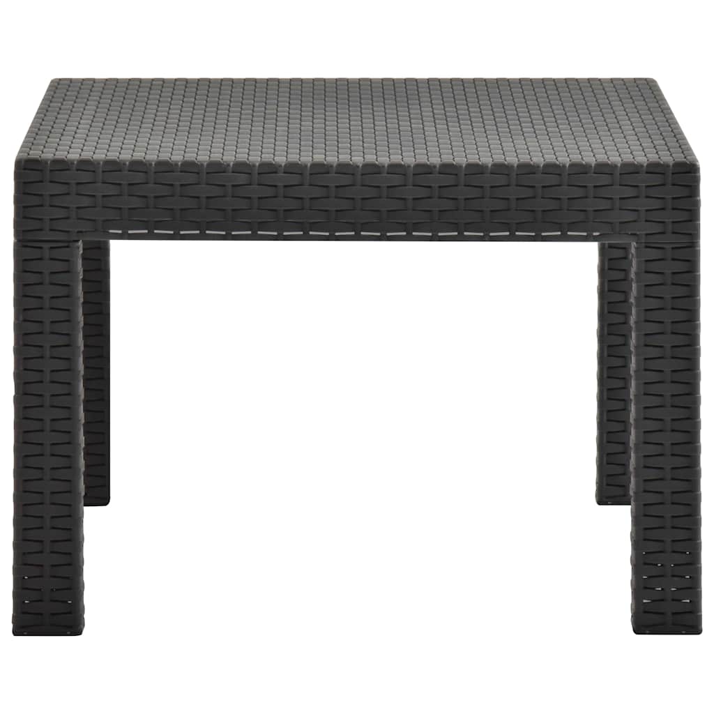 Vidaxl tuintafel 58x58x41 cm pp rattan antracietkleurig