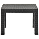 Vidaxl tuintafel 58x58x41 cm pp rattan antracietkleurig