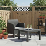 Vidaxl 2-delige loungeset met kussen pp rattan antracietkleurig