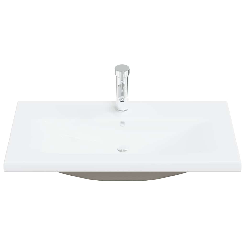 VIDAXL BAURBED -WASHBAIN mit TAP 81x39x18 cm Keramik Weiß