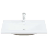 VIDAXL BAURBED -WASHBAIN mit TAP 81x39x18 cm Keramik Weiß