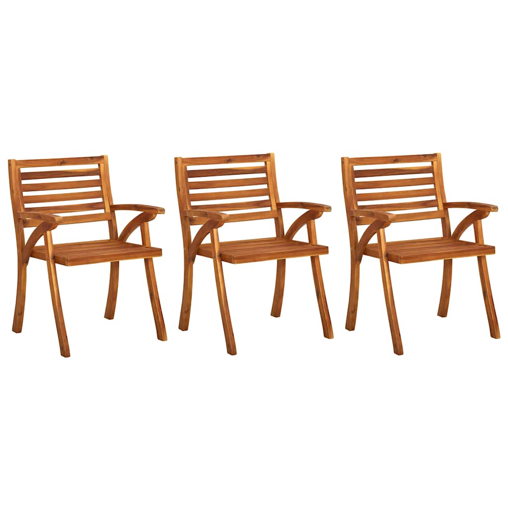 Vidaxl tuinstoelen 3 st met kussens massief acaciahout