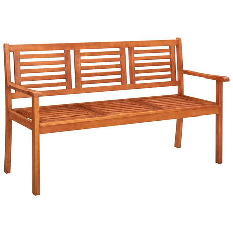 Vidaxl tuinbank 3-zits met kussen 150 cm massief eucalyptushout