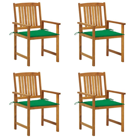 Vidaxl tuinstoelen 4 st met kussens massief acaciahout