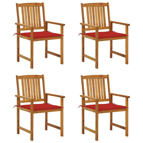 Vidaxl tuinstoelen 4 st met kussens massief acaciahout