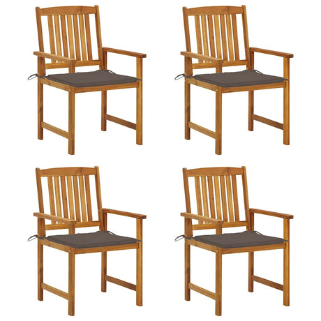 Vidaxl tuinstoelen 4 st met kussens massief acaciahout