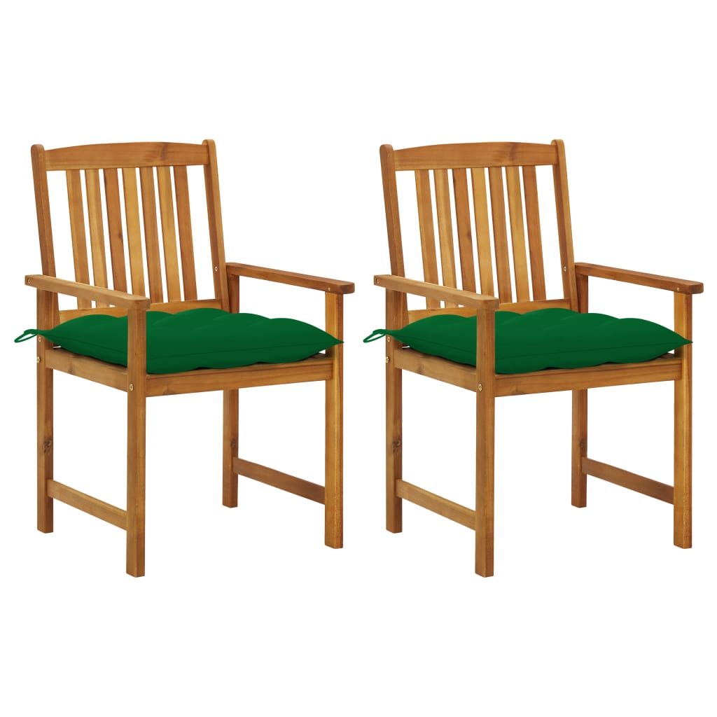 Vidaxl tuinstoelen 2 st met kussens massief acaciahout