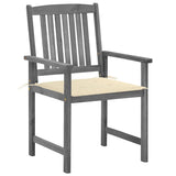 Vidaxl tuinstoelen 2 st met kussens massief acaciahout grijs