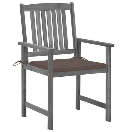 Vidaxl tuinstoelen 2 st met kussens massief acaciahout grijs