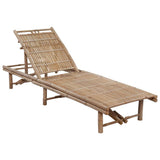 Vidaxl ligbed met kussen bamboe
