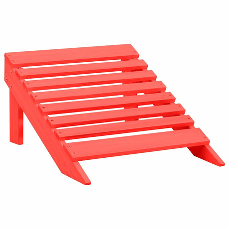 Vidaxl tuinstoel adirondack met voetenbank massief vurenhout rood