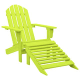 Vidaxl tuinstoel adirondack met voetenbank massief vurenhout groen