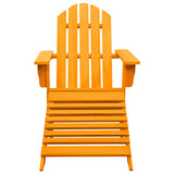 Vidaxl tuinstoel adirondack met voetenbank massief vurenhout oranje