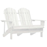 Vidaxl tuinstoel 2-zits adirondack massief vurenhout wit
