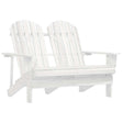 Vidaxl tuinstoel 2-zits adirondack massief vurenhout wit