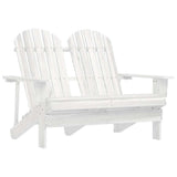 Vidaxl tuinstoel 2-zits adirondack massief vurenhout wit