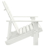 Vidaxl tuinstoel 2-zits adirondack massief vurenhout wit