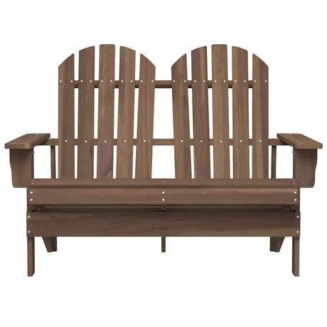 Vidaxl tuinstoel 2-zits adirondack massief vurenhout bruin