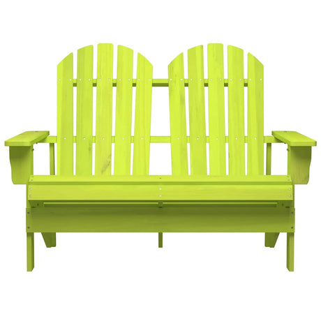 Vidaxl tuinstoel 2-zits adirondack massief vurenhout groen