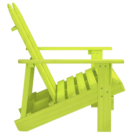 Vidaxl tuinstoel 2-zits adirondack massief vurenhout groen