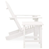 Vidaxl tuinstoel adirondack met tafel massief vurenhout wit