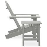 Vidaxl tuinstoel adirondack met tafel massief vurenhout grijs