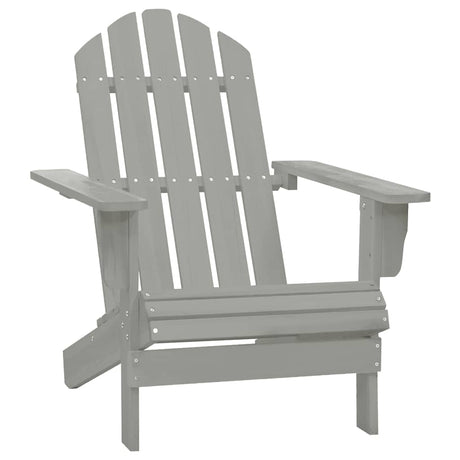 Vidaxl tuinstoel adirondack met tafel massief vurenhout grijs