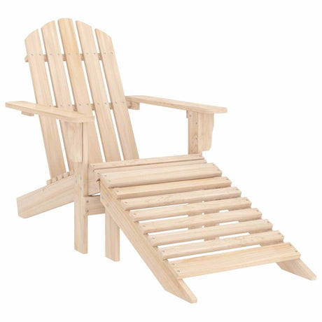 Vidaxl tuinstoel adirondack met voetenbank en tafel massief vurenhout