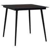 Vidaxl 3-delige tuinset pvc-rattan zwart