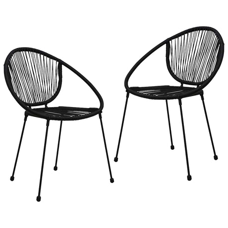 Vidaxl 3-delige tuinset pvc-rattan zwart